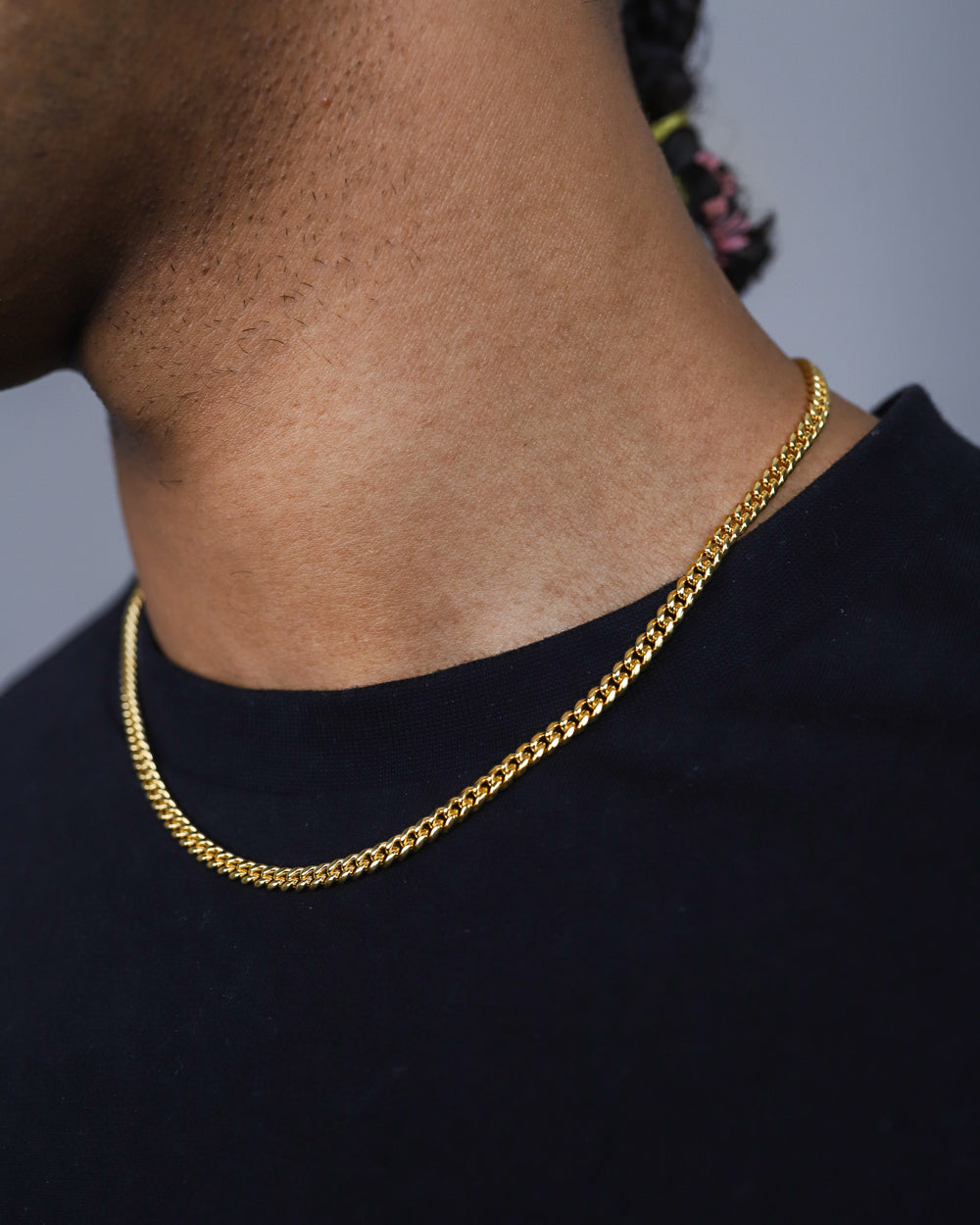 CLEAN CUBANA CHAIN. - 4MM GOLD