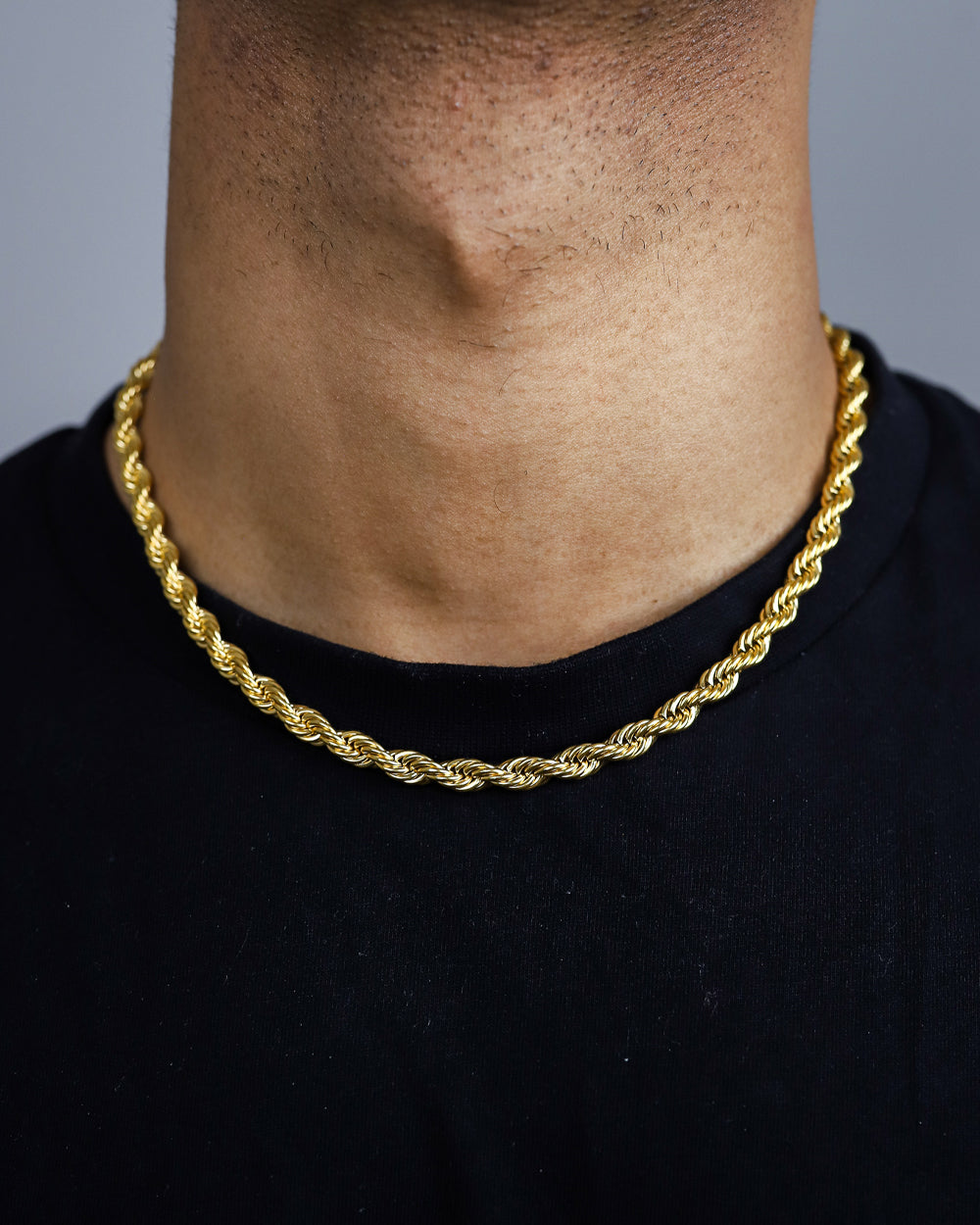 CLEAN ROPE CHAIN. - 6MM GOLD