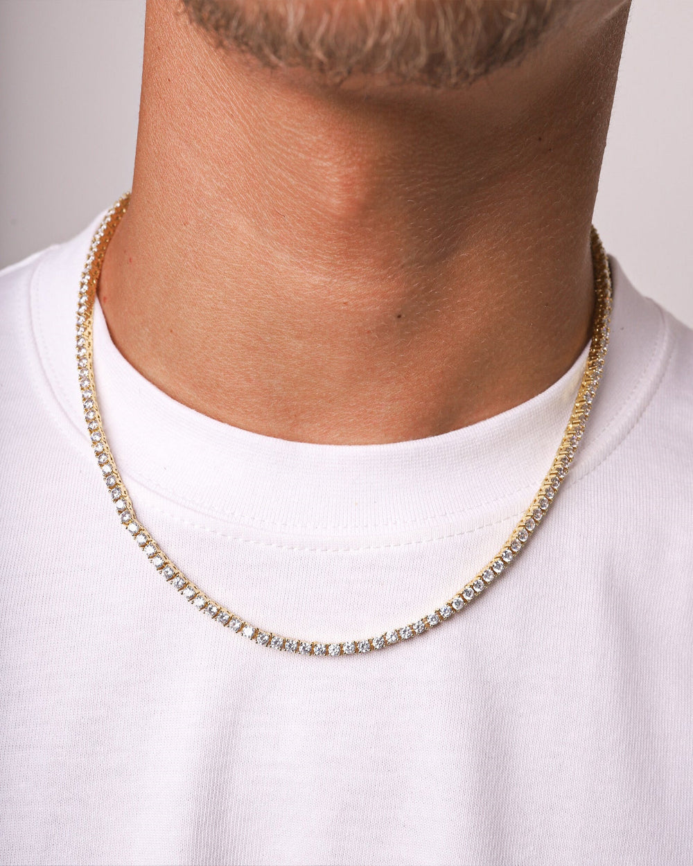 ICE BREAKER CHAIN. - 3MM GOLD