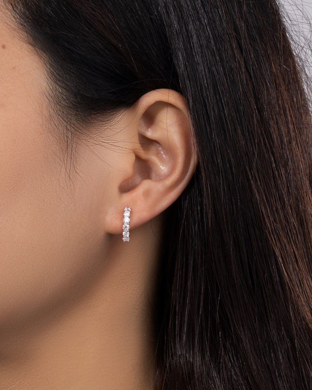 MOISSANITE ETERNITY EARRINGS.