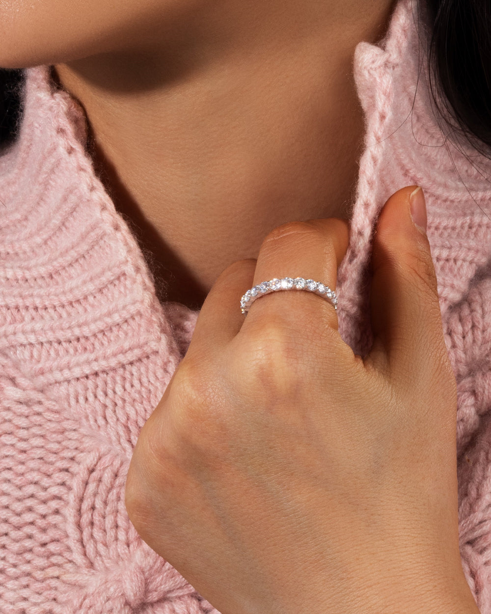 MOISSANITE ETERNITY RING. - 3MM