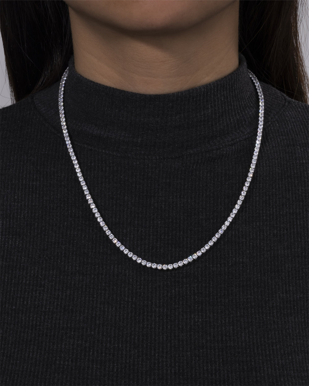 MOISSANITE TENNIS CHAIN. - 3MM