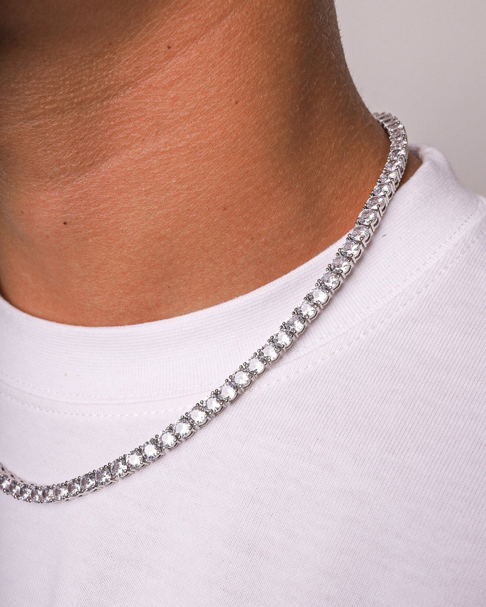 MOISSANITE TENNIS CHAIN. - 5MM