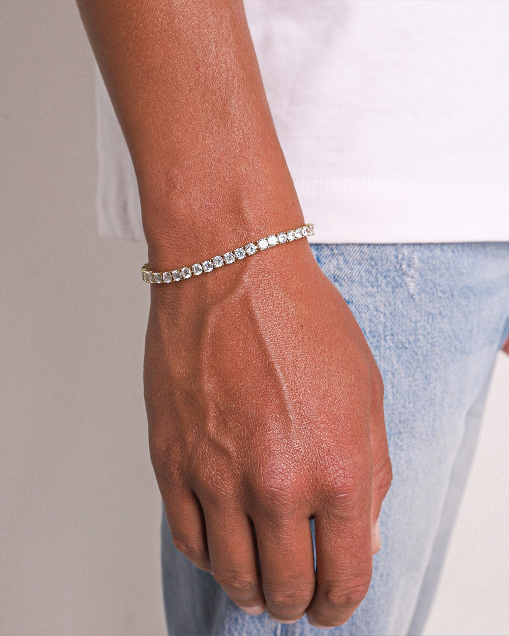 TENNISBOY BRACELET. - 4MM GOLD