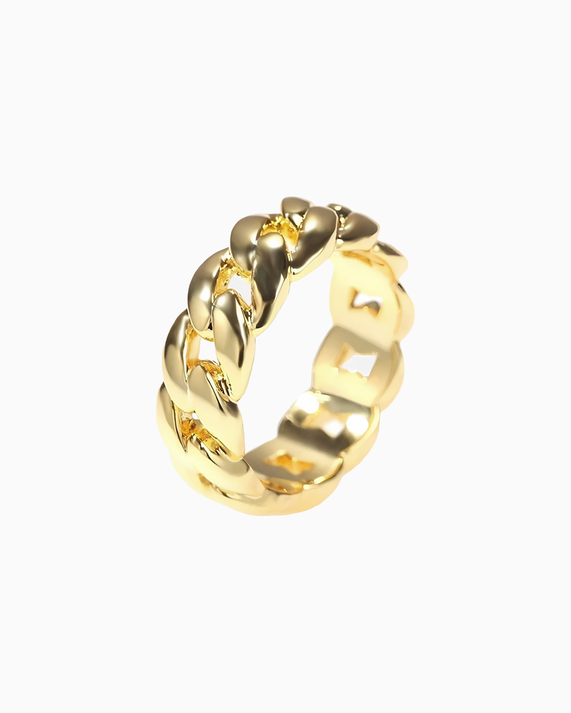 CLEAN CUBAN RING. - GOLD