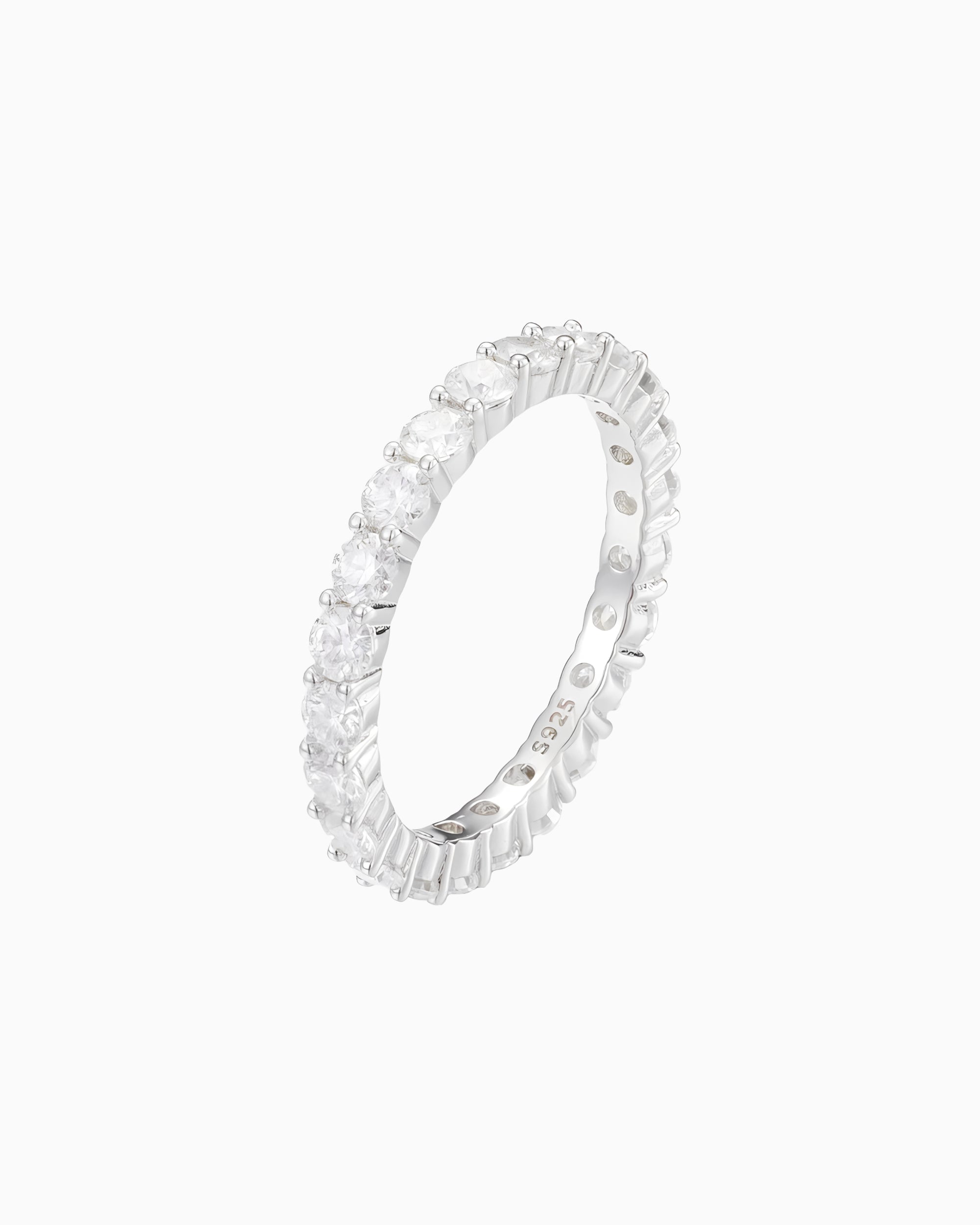 MOISSANITE THIN ETERNITY RING.
