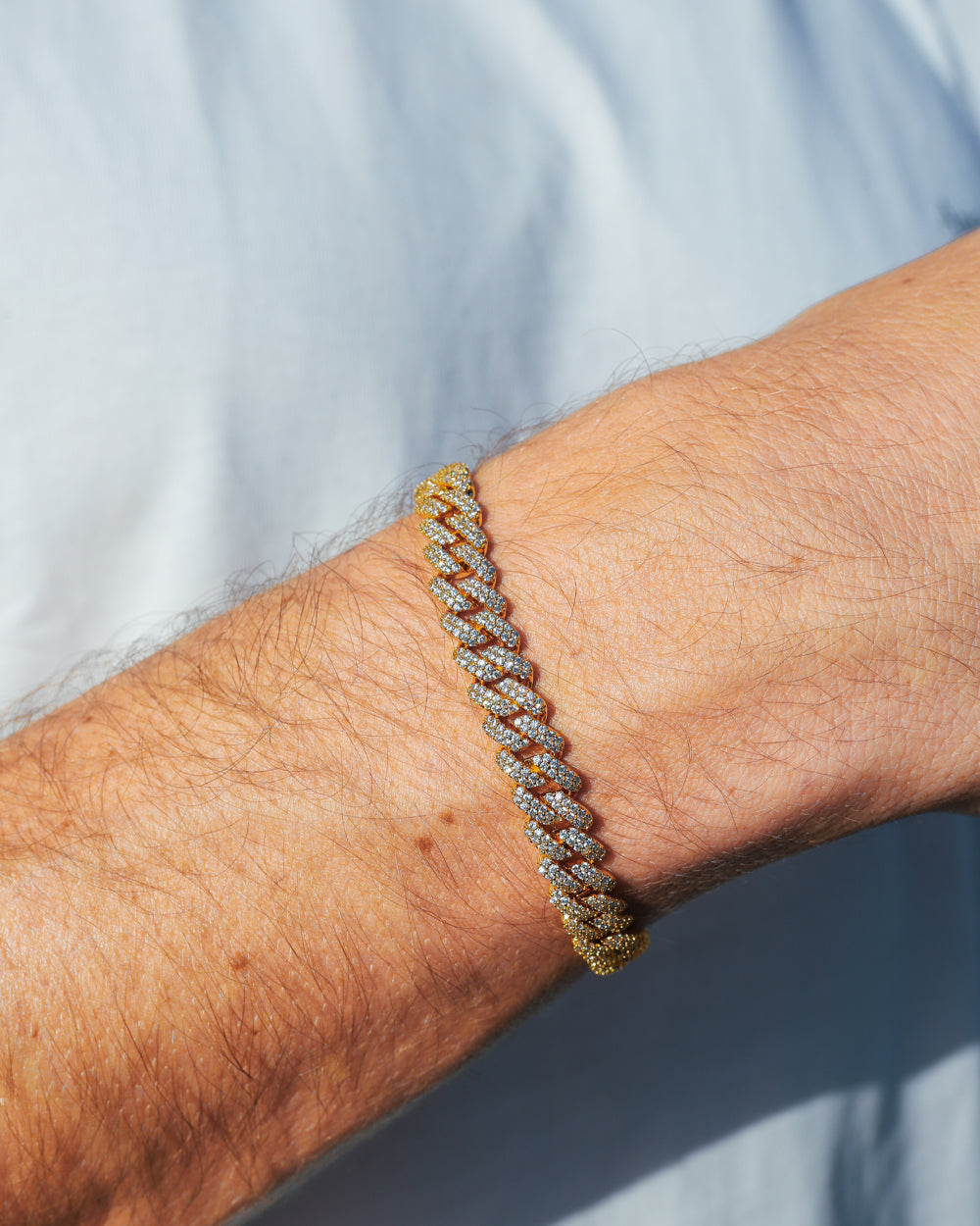 PRONG BRACELET. - 9MM GOLD