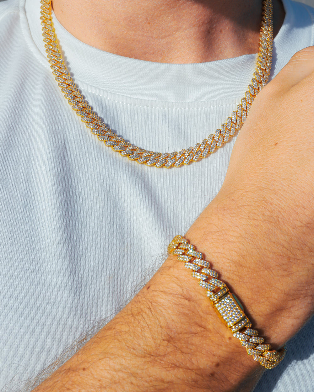 PRONG BRACELET. - 9MM GOLD