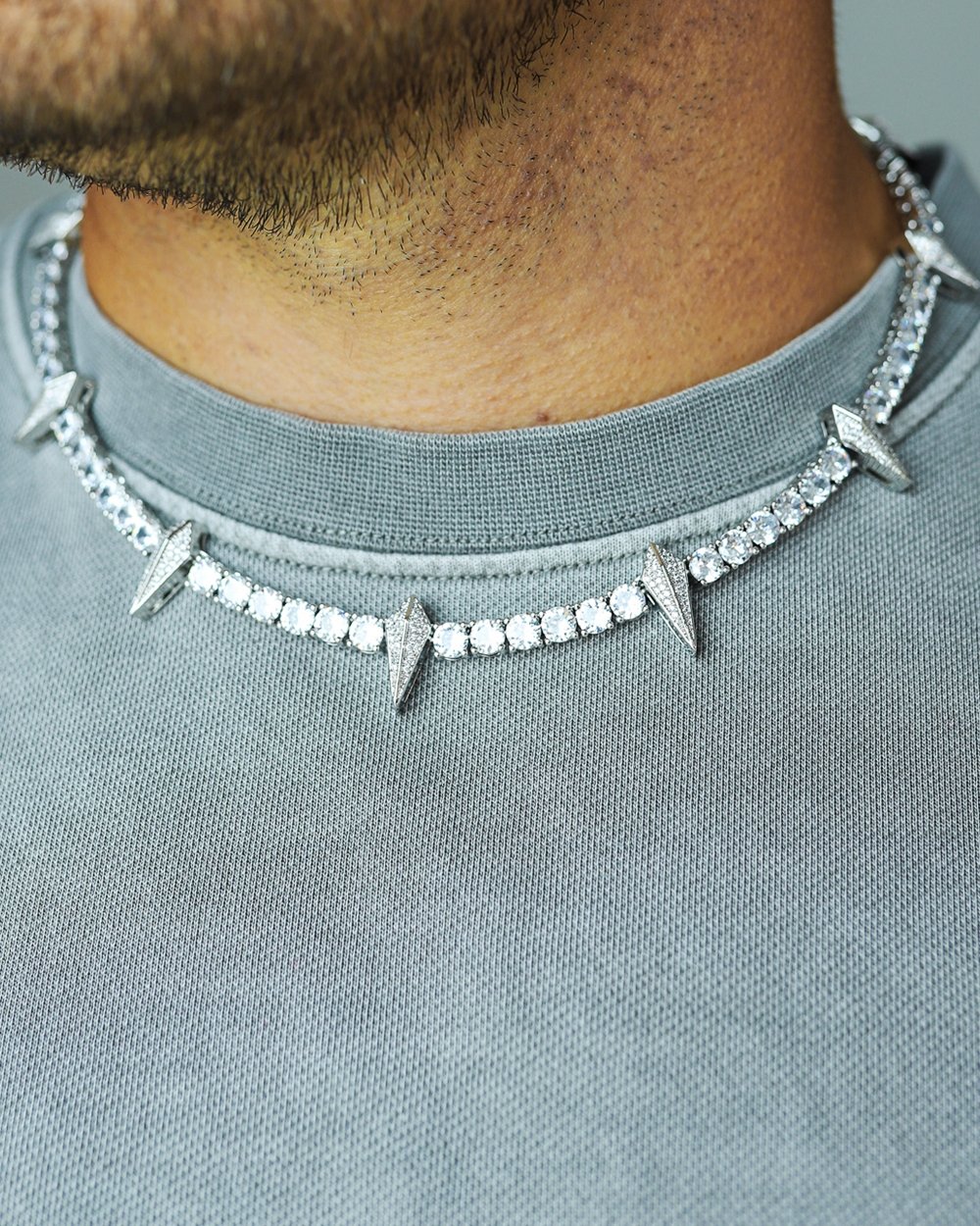 SPIKED BREAKER. 5MM - WHITE GOLD - Drippy Amsterdam