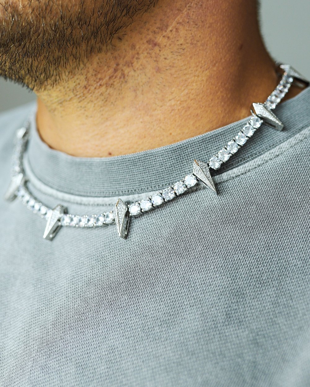 SPIKED BREAKER. 5MM - WHITE GOLD - Drippy Amsterdam
