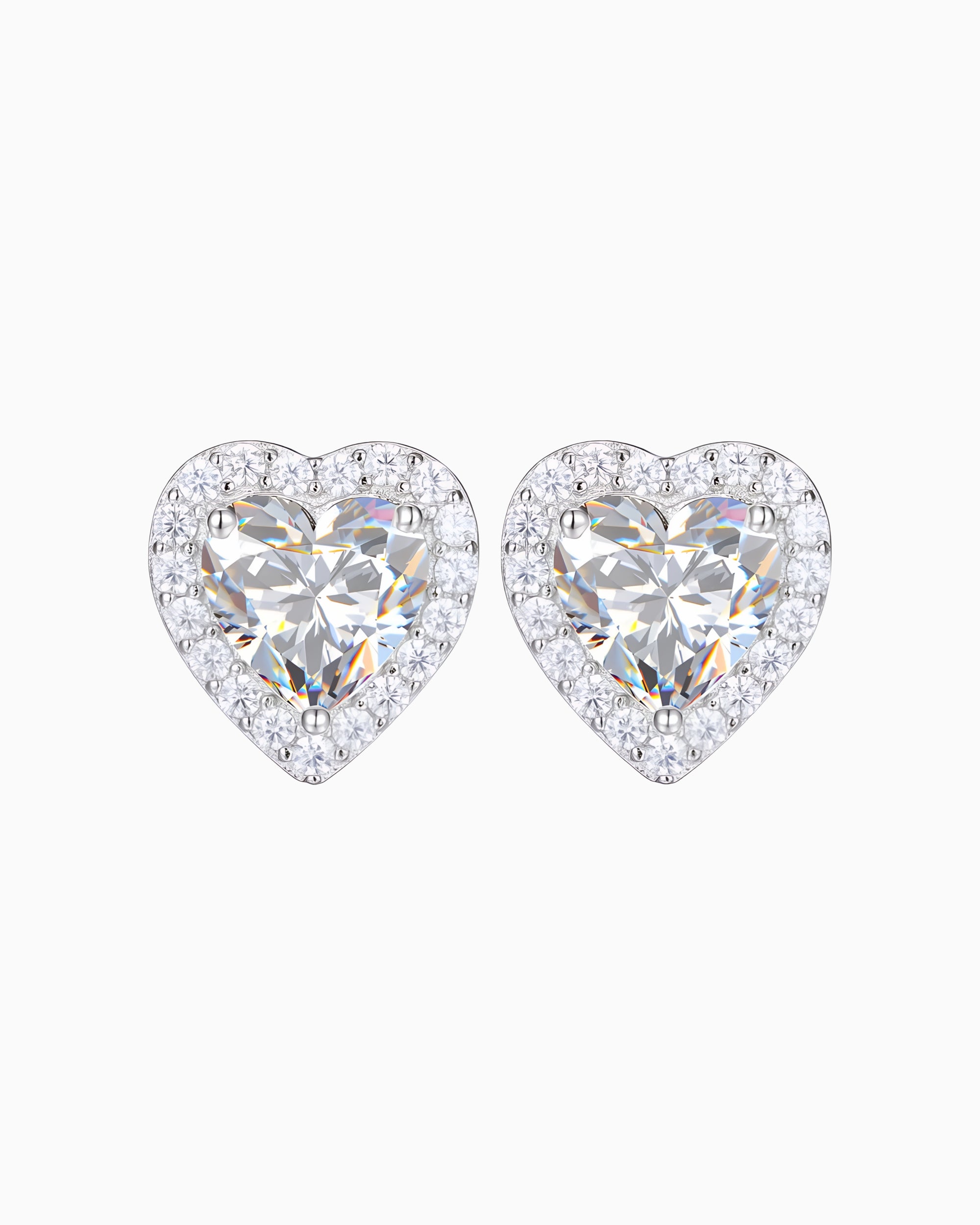 MOISSANITE BIG LOVE STUDS.